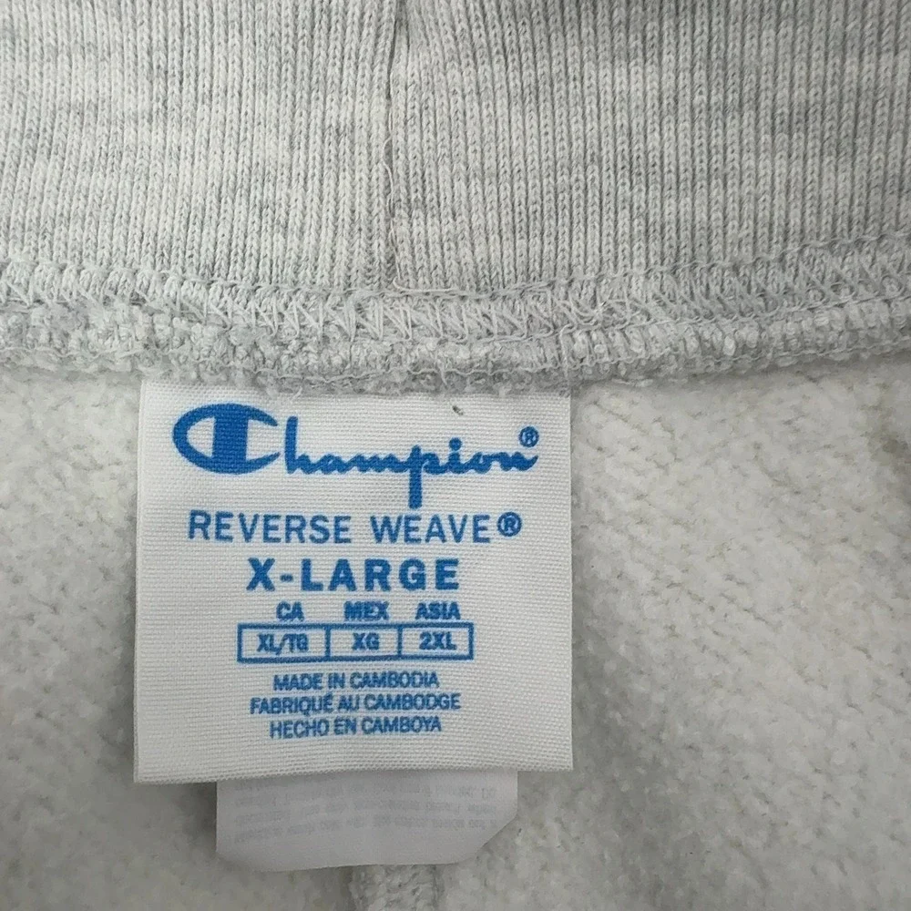 Champion Sweatpants Mens XL Grey Cotton Reverse Weave Graphic Joggers Athletic